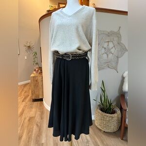 Vintage Spencer Jeremy 100% Silk Pull on Elastic Waist Midi Skirt